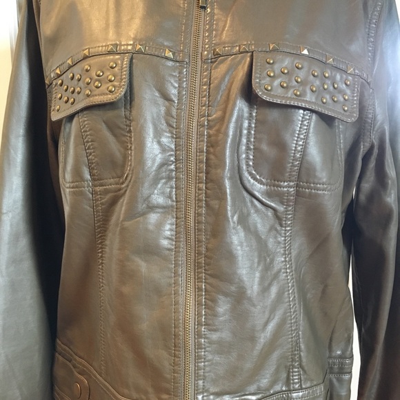 New without tags.  Buttery soft Leather bomber jacket size L - Picture 2 of 13